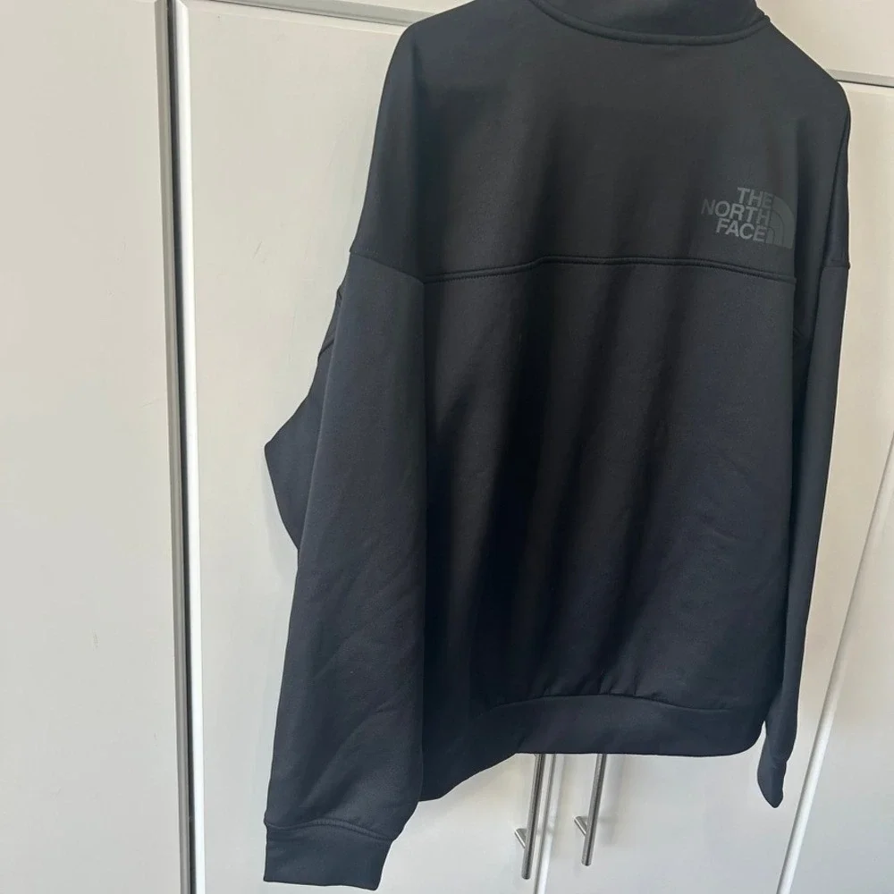 The North Face Mens Quarter Zip Pullover Jacket Black Mock Neck Large NF0A7V5V